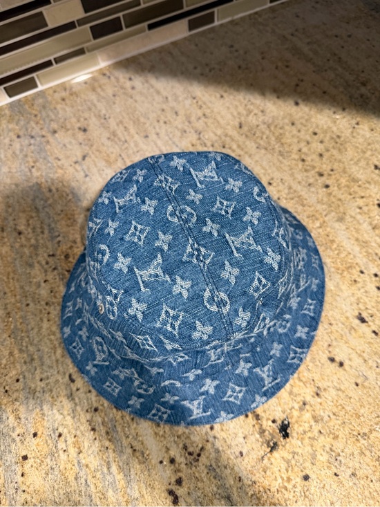 Louis Vuitton Other - Louis Vuitton Denim Monogram Bucket Hat in Washed Blue